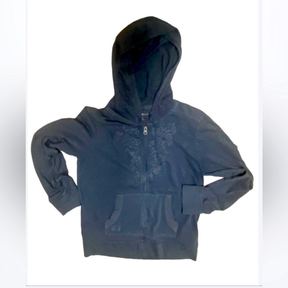 Eddy Bauer Embroidered gun metal hoodie
